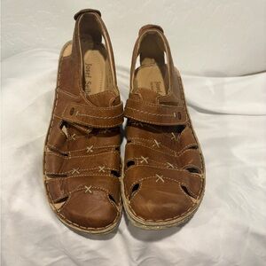 Josef Seibel Tan Leather Sandals
